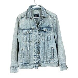 Abercrombie & Fitch Denim  Distressed‎ Women’s Jean Trucker Jacket Size Small